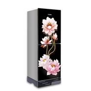 VISION Glass Door Refrigerator RE-142 Liter Lotus Flower Top Mount - 988697