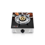 VISION LPG Single Glass Gas Stove Chocolate 3D - 892724