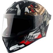 Vega Bolt Crown Men Dull Black Red Helmet