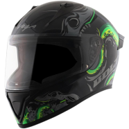 Vega Bolt Octopus Black Neon Green Helmet image