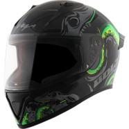 Vega Bolt Octopus Black Neon Green Helmet