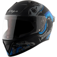 Vega Bolt Octopus Dull Black Blue Helmet