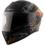 Vega Bolt Octopus Dull Black Orange Helmet