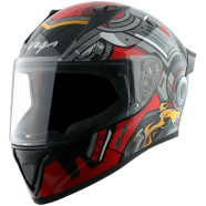 Vega Bolt Superhero Black Red Helmet