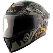 Vega Bolt Superhero Dull Black Grey Helmet