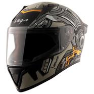 Vega Bolt Superhero Dull Black Grey Helmet