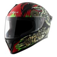 Vega Bolt Wild Dull Black Green Helmet