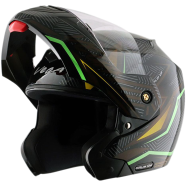 Vega Crux Dx Energy Black Neon Green Helmet