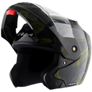 Vega Crux Dx Fighter Black Battle Green Helmet