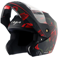 Vega Crux Dx Fighter Dull Black Red Helmet