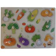 Vegetable Shapes and Names Wooden Puzzle Board For Kids (GTW-3013)