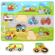 Vehicles Shapes Wooden Puzzle Board For Kids Early Education (GTW-3023)