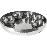 Venus Hammered Thali Set With Bowl - TS0903