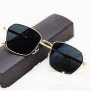 Versatile -NEW Fashion Golden-Black Metallic Frame New Vintage Men and Female Luxury Designer Glasses - Sun Glass For Men- Avant-garde