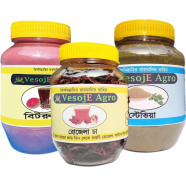 VesojE Agro Bitroot Powder-150gm and Agro Stevia Powder-100gm With Rojela Tea-20gm (Buy 2 Get 1 FREE)