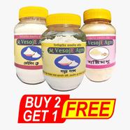 VesojE Agro Kaolin Clay-100gm and Jostimodu Powder-100gm With Shomudro Shonkho Powder-100g(Buy 2 Get 1 FREE)