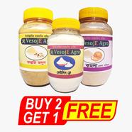 VesojE Agro Kosturi Holud Powder-100 gm and Orange Powder-100gm With Kaolin Clay-100 gm ((Buy 2 Get 1 FREE)