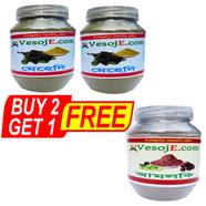 VesojE Agro Mehedi Powder - 150gm And Mehedi Powder - 150gm With Amlaki Powder - 150gm (Buy 2 Get 1) Free