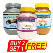 VesojE Agro Neem Powder-150 gm and Kacha Holud Powder- 100gm With Mosur Dal Powder-150gm (Buy 2 Get 1 FREE)