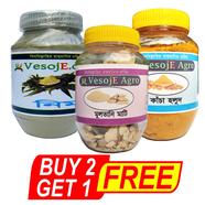 VesojE Agro Neem Powder-150gm and Kacha Holud Powder-100gm With Multani Mati -100gm (Buy 2 Get 1 FREE)