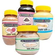 VesojE Agro Rose Petals Powder100gm, Activated Charcol-100 gm and Multani Mati Powder- 200 gm With Sandalwood Powder -50gm (Buy 3 Get 1 FREE)