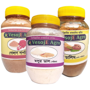 VesojE Agro Rose Petals Powder-100gm and Dalim Powder- 100gm With Mosur Dal Powder -150gm (Buy 2 Get 1 FREE)