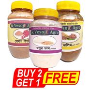 VesojE Agro Rose Petals Powder-100gm and Dalim Powder- 100gm With Mosur Dal Powder -150gm (Buy 2 Get 1 FREE)