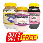 VesojE Agro Shomudro Shonkho-100gm and Activated Charcol -100gm With Mosur Dal Powder- 150gm (Buy 2 Get 1 FREE)