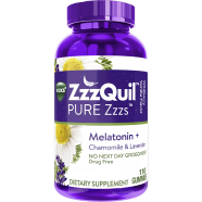 Vicks Zzzquil Pure Zzzs Melatonin Natural Flavor Sleep Aid 110 Gummies