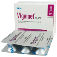 Vigamet 50mg 850mg Tablet 6's Strip