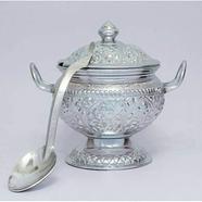 Vintage Aluminium Food Dish with Lid 8 Inch 