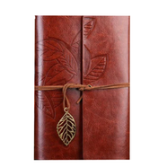 Vintage Leaf Charm Notebook