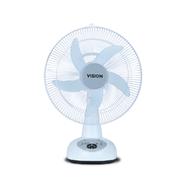 Vision Rechargeable Table Fan 14 Inch White With USB Charger - 900646 image