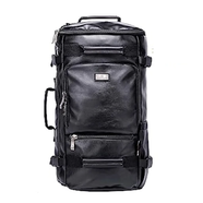 Witzman Hiking PU Travel Backpack (Black) - 906