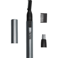 Wahl Micro Groomsman Battery Personal Trimmer for Hygienic Grooming with Rinseable Interchangeable Heads for Eyebrows Neckline Nose Ears -523389151