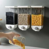Wall Mounted Press Cereals Dispenser Grain Storage Box Dry Food Container Organizer Kitchen Accessories Tools
