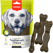 Wanpy All-Natural Dog Treat Toothbrush Chews Beef Flavour 100 gm