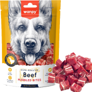 Wanpy Oven-Roasted Dog Treat Beef Marbled Bites 100 gm