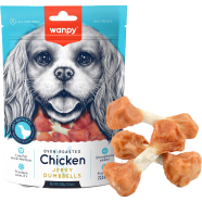 Wanpy Oven-Roasted Dog Treat Chicken Jerky Dumbbells 100 gm