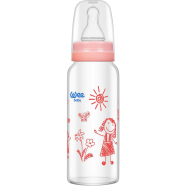 Wee Baby Heat Resistant Glass Feeding Bottle-180 ml