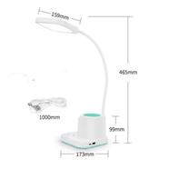 Weidasi WD-6077 Rechargeable LED White Desk Table Lamp Type C Charging Port image