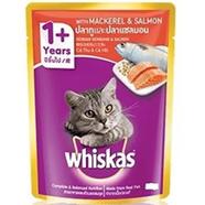 Whiskas Pouch Adult Cat Mackerel and Salmon - 80gm