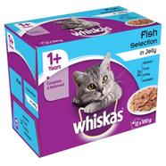 Whiskas Wet Cat Food For Adult Fish Selection in Gravy - 100gm - 12pcs