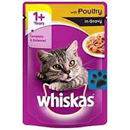 Whiskas Wet Cat Food For Adult Poultry Selection in Gravy - 100gm
