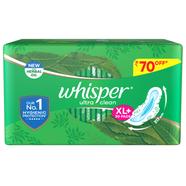 Whisper Ultra Clean Wings Sanitary Pads for Women XL Plus 30 Napkins - WH0179