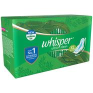 Whisper Ultra Clean Wings Sanitary Pads for Women, XL 30 Napkins - WH0181