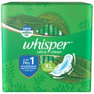 Whisper Ultra Clean Wings Sanitary Pads for Women, XL 15 Napkins - WH0186