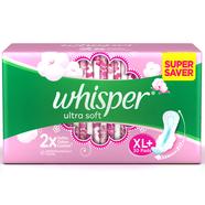 Whisper Ultra Softs Air Fresh Sanitary Pads for Women, XL Plus 30 Napkins - WH0197