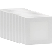 White Blank Wooden Canvas Boards For Painting 6x6 Inch - 10 Pcs 