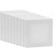 White Blank Wooden Canvas Boards For Painting 6x6 Inch - 10 Pcs 